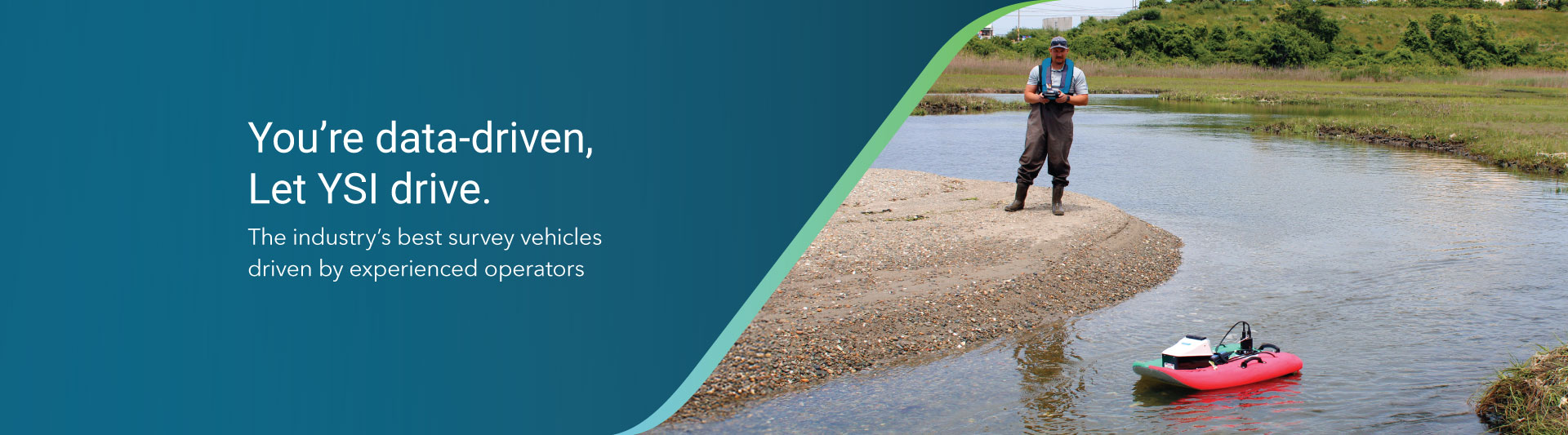 YSI autonomous survey vehicles for water quality and quantity. Let YSI drive