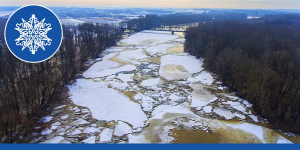 flood monitoring ice debris jam