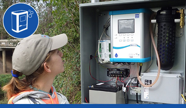 streamgage water flow measurement station