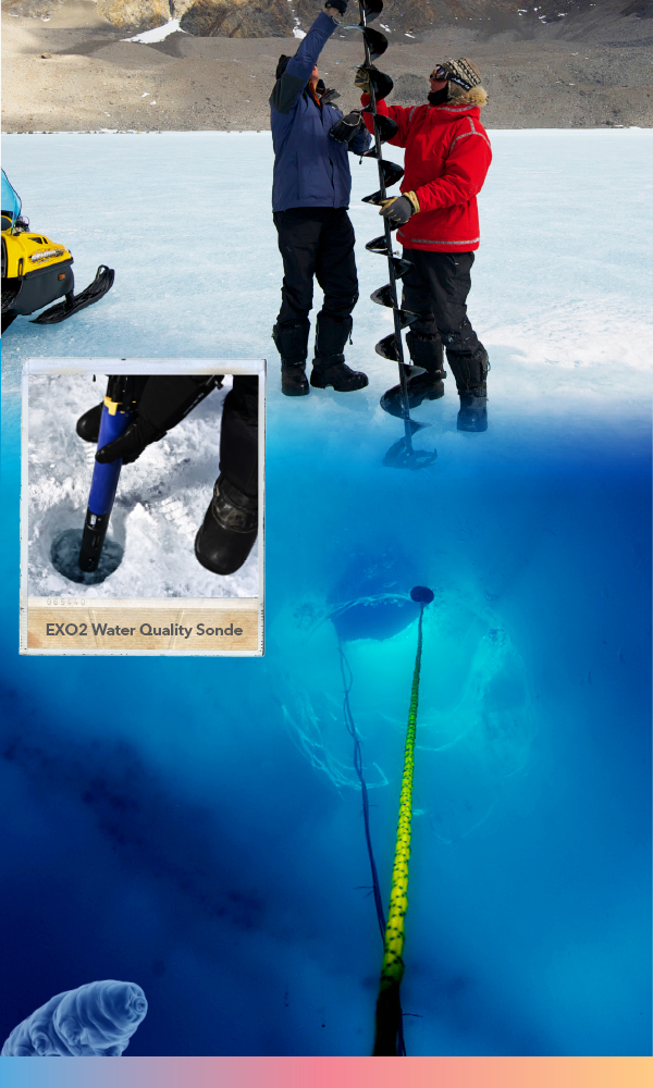 An EXO2 provides water quality and thermocline data.