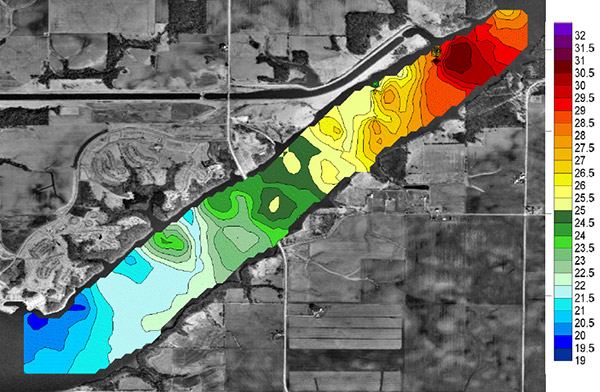 Clinton Lake Study Temperature | HYCAT | YSI