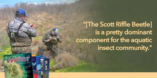Jordan Hofmeier Water Hero Examines Scott Riffle Beetle | Mission Water | YSI