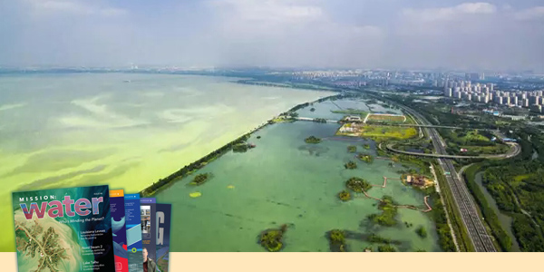 Lake Taihu Aerial View of Harmful Algal Bloom