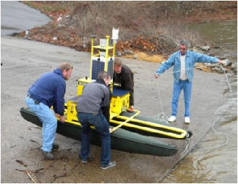 YSI PICES Buoy on Boat Ramp