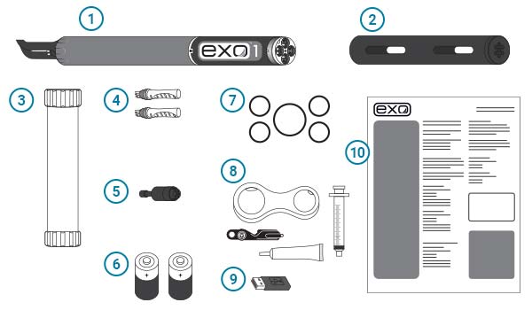 exo1 sonde included items