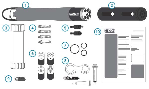 exo2 sonde included items