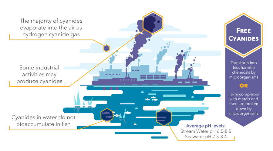 cyanides produced gas water free cyanide in environment