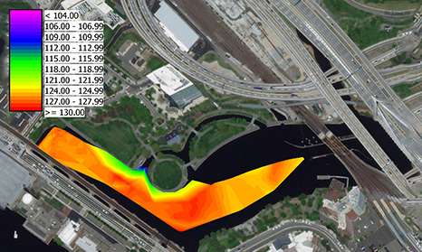 Autonomous vehicle survey using EXO sonde to monitor dissolved oxygen DO